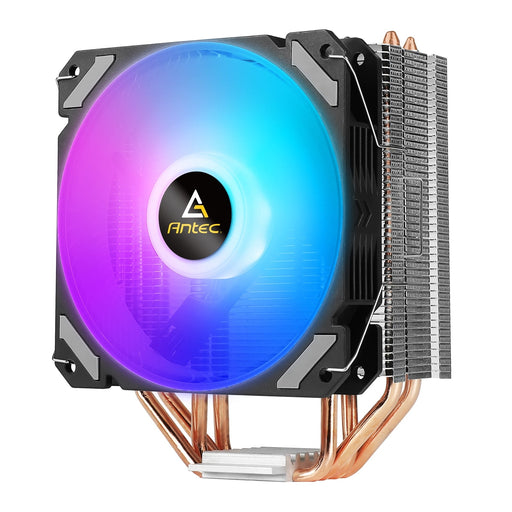 Antec A400i Neon Lighting Heatsink & Fan, Intel & AMD Sockets, PWM RGB Silent Fan, 4 Direct Touch Heatpipes-Cooling-Gigante Computers
