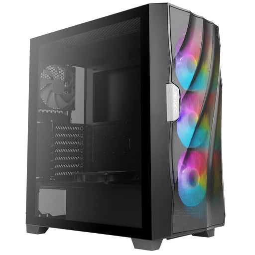 Antec DF700 FLUX Mid Tower 2 x USB 3.0 Tempered Glass Side Window Panel Black Case with Addressable RGB LED Fans-Cases-Gigante Computers