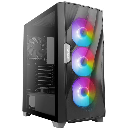 Antec DF700 FLUX Mid Tower 2 x USB 3.0 Tempered Glass Side Window Panel Black Case with Addressable RGB LED Fans-Cases-Gigante Computers