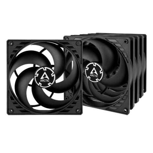 Arctic P14 Pressure Optimised 14cm Case Fans x5, Black, Fluid Dynamic, 1700 RPM, Value Pack (5 Fans)-Cooling-Gigante Computers