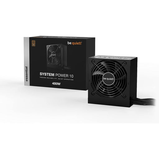 Be Quiet! 450W System Power 10 PSU, 80+ Bronze, Fully Wired, Strong 12V Rail, Temp. Controlled Fan-Power Supplies-Gigante Computers