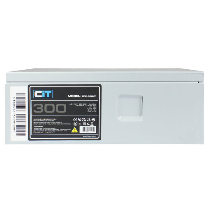 CIT 300W TFX-300W Silver Coating Power Supply, Low Noise 8cm Fan with intelligent fan speed control, Support standard TFX form factor-Power Supplies-Gigante Computers