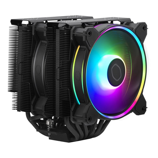 Cooler Master Hyper 622 Halo Dual-Tower CPU Cooler, Black, 6 Heatpipes, 2x 120mm RGB Fans, Intel/AMD-Fans-Gigante Computers