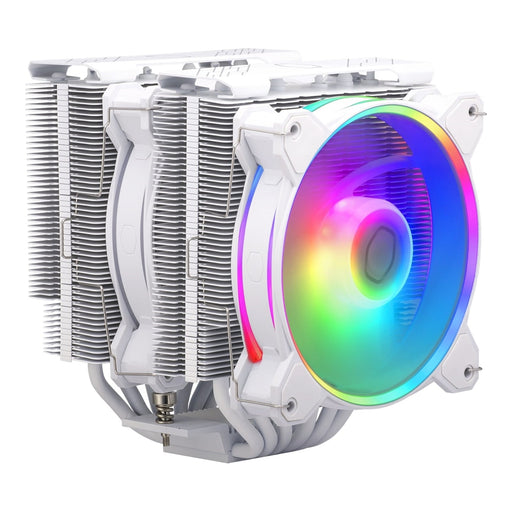 Cooler Master Hyper 622 Halo Dual-Tower CPU Cooler, White, 6 Heatpipes, 2x 120mm RGB Fans, Intel/AMD-Fans-Gigante Computers