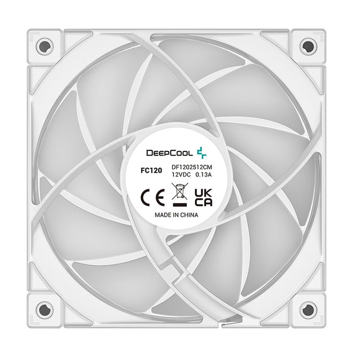 DeepCool FC120 WHITE PLUS 3-IN-1 Addressable RGB 3 Fan Pack-Case Fans-Gigante Computers