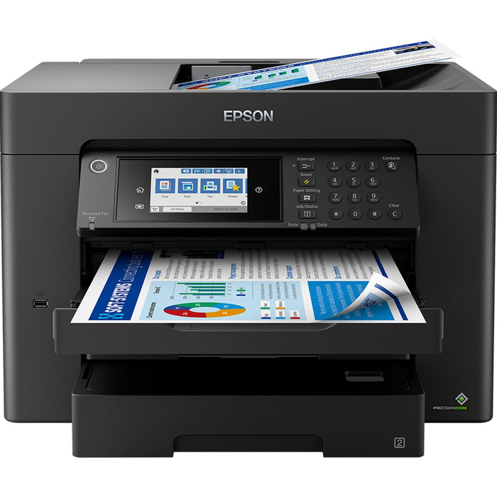 Epson Workforce WF-7840DTWF Wireless Colour A3+ Multi-Function Inkjet Printer, USB/Wi-Fi, Mobile Printing, LCD screen, Double-sided Printing-Printers-Gigante Computers