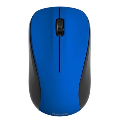 Hama MW-300 V2 Wireless Optical Mouse, 3 Buttons, USB Nano Receiver, Blue-Mice-Gigante Computers