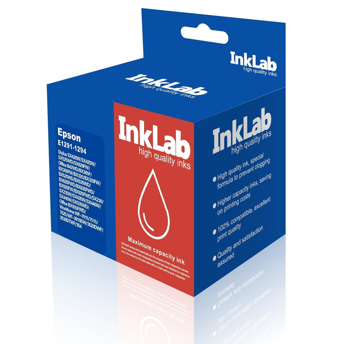 InkLab 1291-1294 Epson Compatible Multipack Replacement Ink-Replacement Inks-Gigante Computers