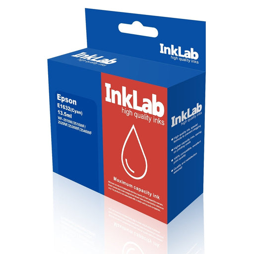 InkLab 1632 Epson Compatible Cyan Replacement Ink-Replacement Inks-Gigante Computers