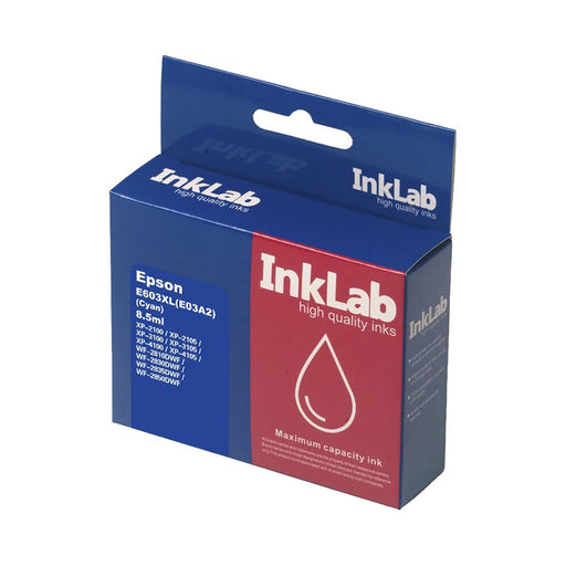 InkLab 603XL Epson Compatible Cyan Replacement Ink-Ink Cartridges-Gigante Computers
