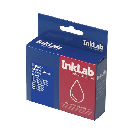 InkLab 603XL Epson Compatible Yellow Replacement Ink-Ink Cartridges-Gigante Computers