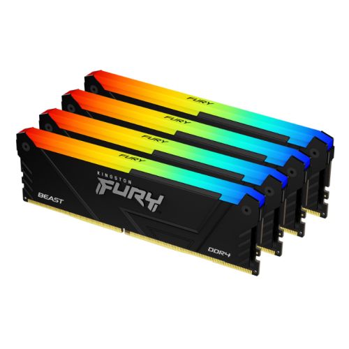 Kingston Fury Beast RGB 64GB Kit (4 x 16GB), DDR4, 3200MHz (PC4-25600), CL16, XMP, DIMM Memory-Memory - Desktop-Gigante Computers