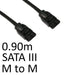 Locking SATA III (M) to Locking SATA III (M) 0.90m Black OEM Internal Data Cable-Data Cables-Gigante Computers