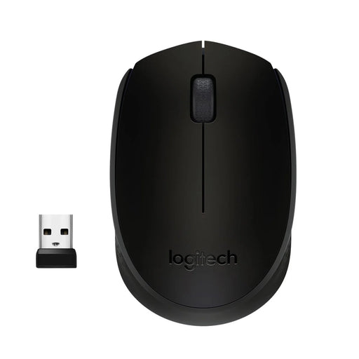 Logitech Wireless Mouse M171, Compact Ambidextrous Curve Design, 12-Month Battery, 2.4 GHz wireless connection, Black-Mice-Gigante Computers
