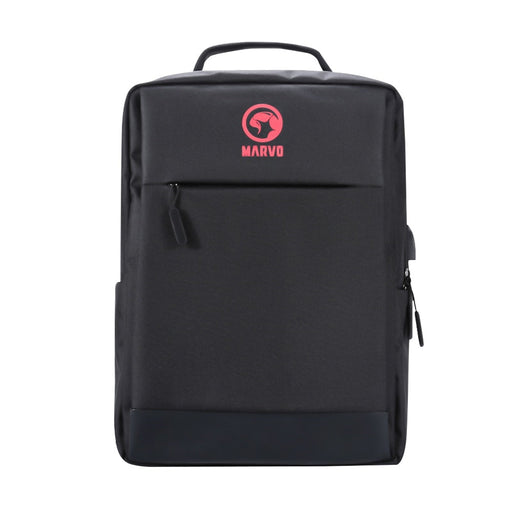 Marvo Laptop 15.6 inch Backpack with USB Charging Port, Waterproof Durable Fabric, Max Load 20kg, Black-Gigante Computers