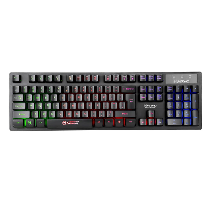 Marvo Scorpion K616A 3 Colour LED USB Gaming Keyboard-Keyboards-Gigante Computers