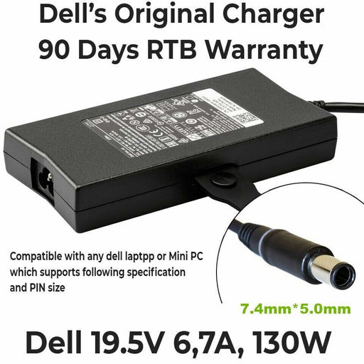 Original Dell 130W 19.5V 6.7A 7.4 x 5.0mm Laptop Charger-Power Adapters-Gigante Computers
