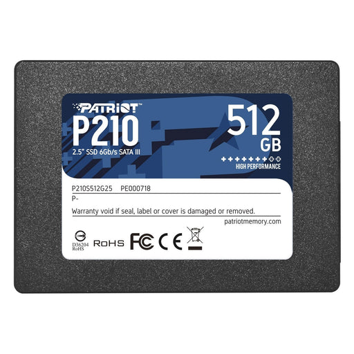 Patriot P210 SSD 512GB SATA 3 Internal Solid State Drive 2.5-Hard Drives Optical-Gigante Computers