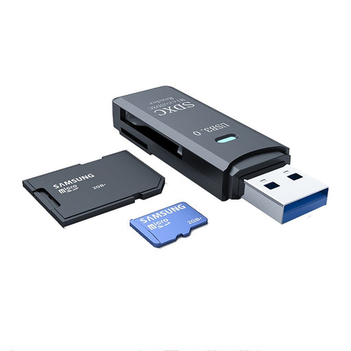 Prevo CR311 USB 3.0 Card Reader, High-speed Memory Card Adapter Supports SD/Micro SD/TF/SDHC/SDXC/MMC, Compatible with Windows, OS, Black-Card Readers-Gigante Computers