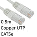 RJ45 (M) to RJ45 (M) CAT5e 0.5m White OEM Moulded Boot Copper UTP Network Cable-Network Cables-Gigante Computers