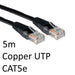RJ45 (M) to RJ45 (M) CAT5e 5m Black OEM Moulded Boot Copper UTP Network Cable-Network Cables-Gigante Computers