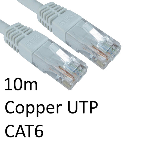 RJ45 (M) to RJ45 (M) CAT6 10m White OEM Moulded Boot Copper UTP Network Cable-Network Cables-Gigante Computers