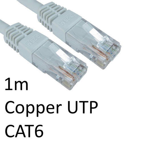 RJ45 (M) to RJ45 (M) CAT6 1m White OEM Moulded Boot Copper UTP Network Cable-Network Cables-Gigante Computers