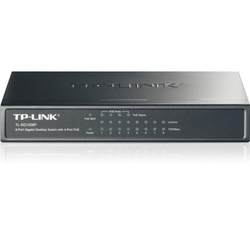 TP-LINK (TL-SG1008P) 8-Port Gigabit Unmanaged Desktop Switch, 4-Port PoE, Steel Case-Switches-Gigante Computers