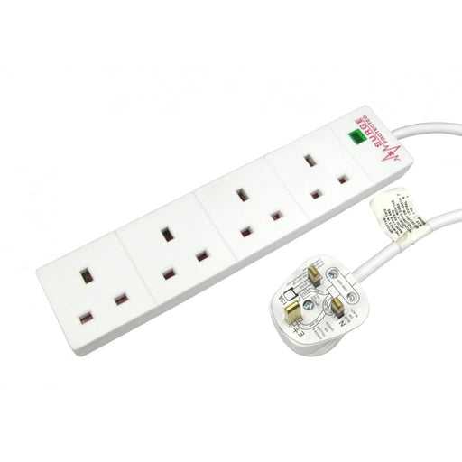 Target Mains Power Multi Socket Extension Lead, 4-Way, 2M Cable, Surge Protected, Individually Switched-Power / Fans / PCIe-Gigante Computers