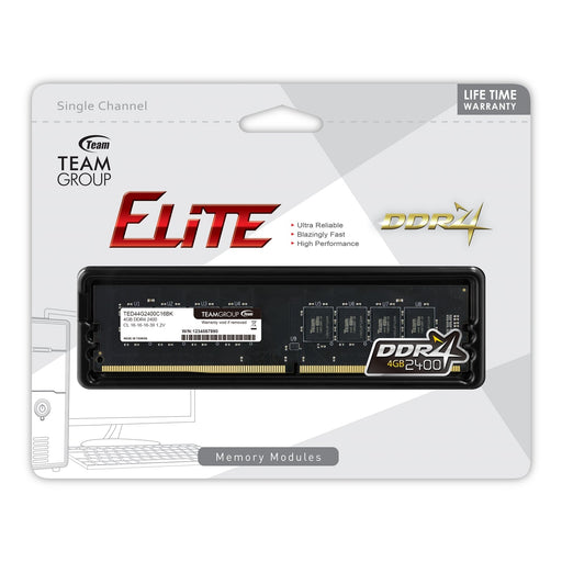 Team Elite 4GB No Heatsink (1 x 4GB) DDR4 2400MHz DIMM System Memory-System Memory-Gigante Computers