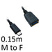 USB 3.1 C (M) to USB 3.0 A (F) 0.15m Black OEM Data Adapter-Data Cables-Gigante Computers