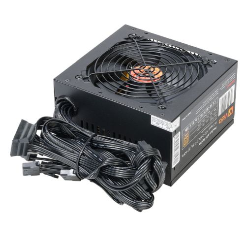Vida 500W ATX PSU, 80+ Bronze, Fluid Dynamic Ultra-Quiet Fan, PCIe, Flat Black Cables, Power Lead Not Included-Power Supplies-Gigante Computers