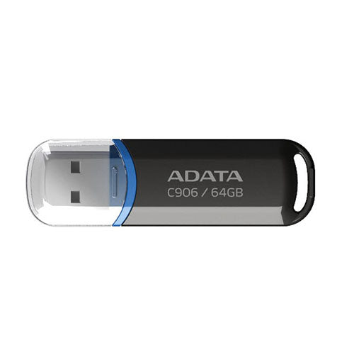 ADATA 64GB USB 2.0 Memory Pen, C906, Compact, Black & Blue-USB Pen Drives-Gigante Computers