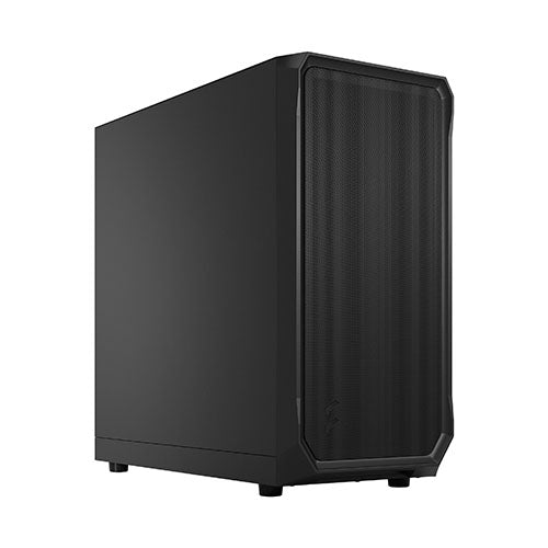 Fractal Design Focus 2 (Black Solid) Gaming Case, ATX, 2 Fans, Mesh Front, Innovative Shroud System-Cases-Gigante Computers