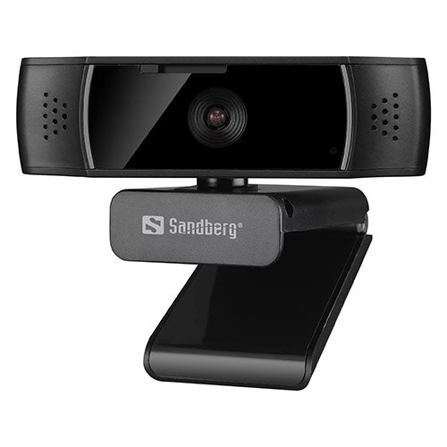 Sandberg USB Autofocus DualMic 1080p Webcam, Glass Lens, Autofocus, Auto Light Adjust, Digital Zoom, Stereo Mic, Clip-on/Stand, 5 Year Warranty-Webcams-Gigante Computers