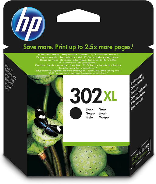 HP 302XL (Yield: 480 Pages) Black Ink Cartridge-Ink Cartridges-Gigante Computers