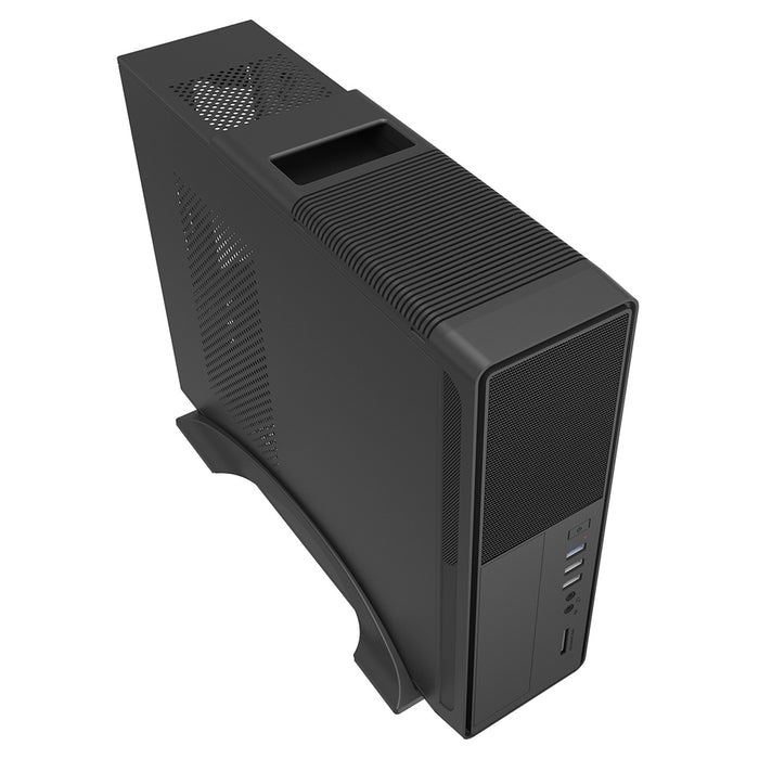 CiT S014B Micro ATX 2 x USB 2.0 / 1 x USB 3.0 Slimline Black Case with 300W PSU