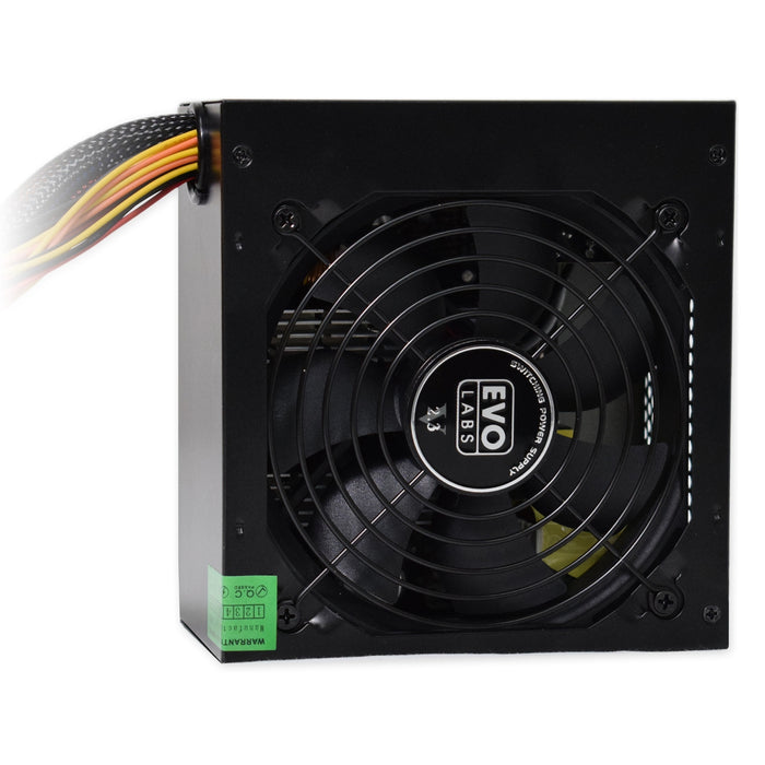 Evo Labs E-750BL 750W 120mm Black Silent Fan PSU