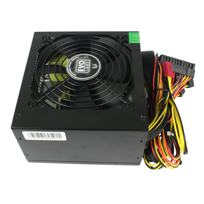 Evo Labs E-750BL 750W 120mm Black Silent Fan PSU