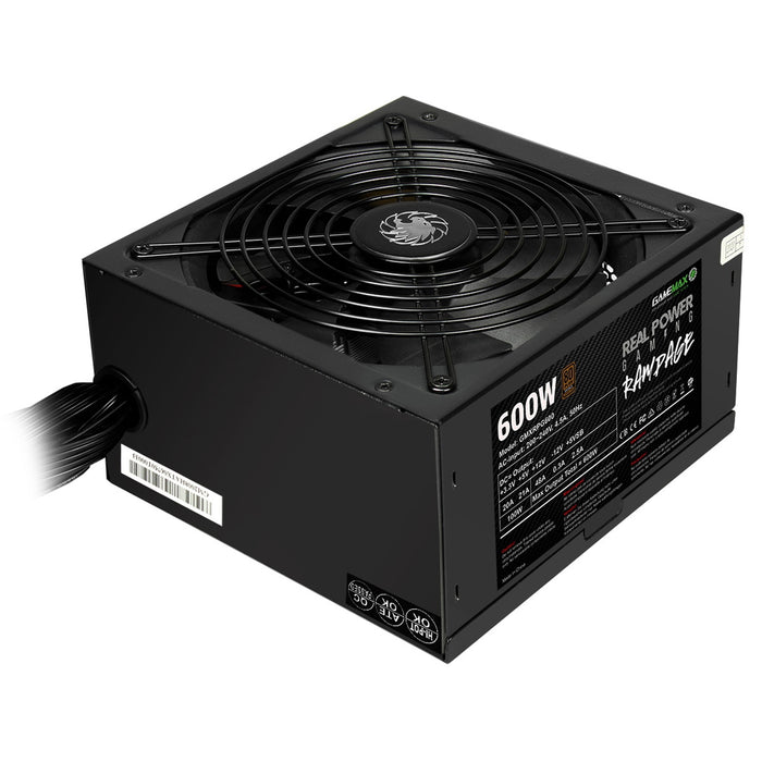 GameMax RPG Rampage 600W 140mm Ultra Silent Fan 80 PLUS Bronze PSU