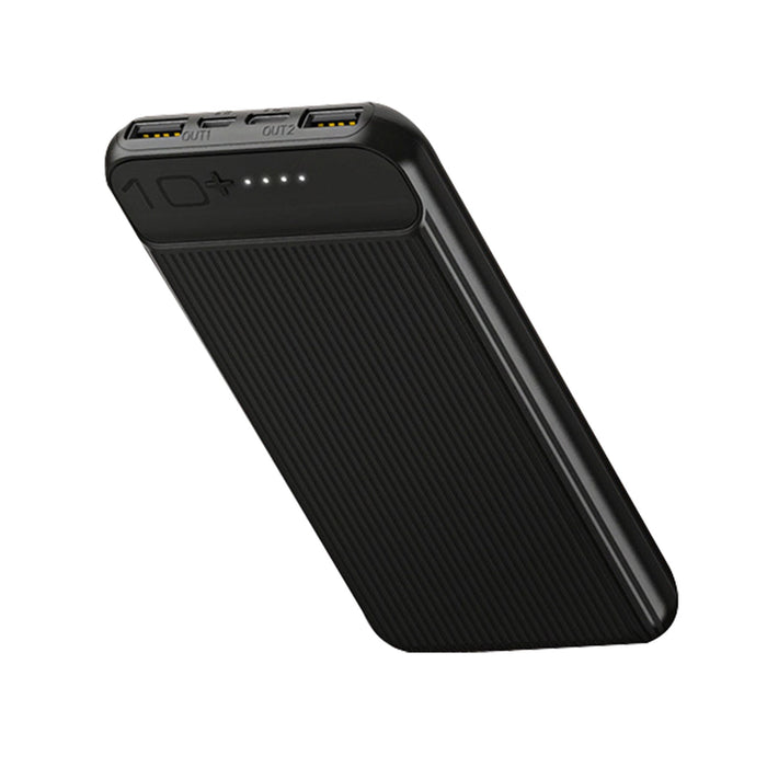 PREVO SP3012 10000mah Dual Slim Portable Power Bank Black