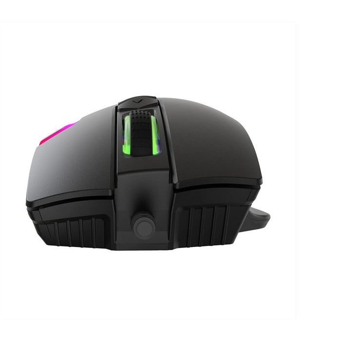 Marvo Scorpion M791W Wireless and Wired Dual Mode Gaming Mouse, Rechargeable, RGB with 7 Lighting Modes, 6 adjustable levels up to 10000 dpi, Gaming Grade Optical Sensor with 7 Buttons, Black