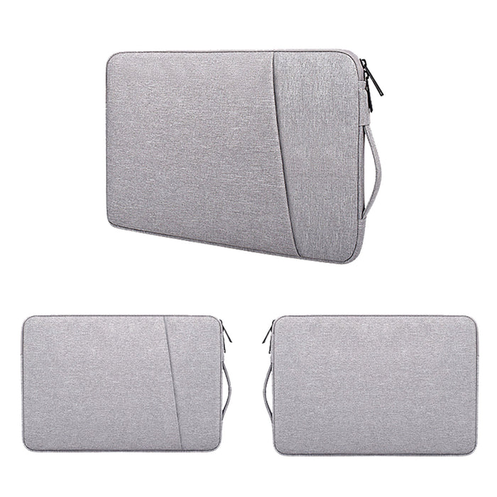 Prevo 15.6 Inch Laptop Sleeve, Side Pocket, Cushioned Lining, Light Grey