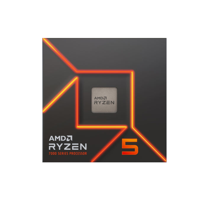 AMD Ryzen 5 7600X with Radeon Graphics, 6 Core Processor, 12 Threads, 4.7Ghz up to 5.3Ghz Turbo, 38MB Cache, 105W, No Fan