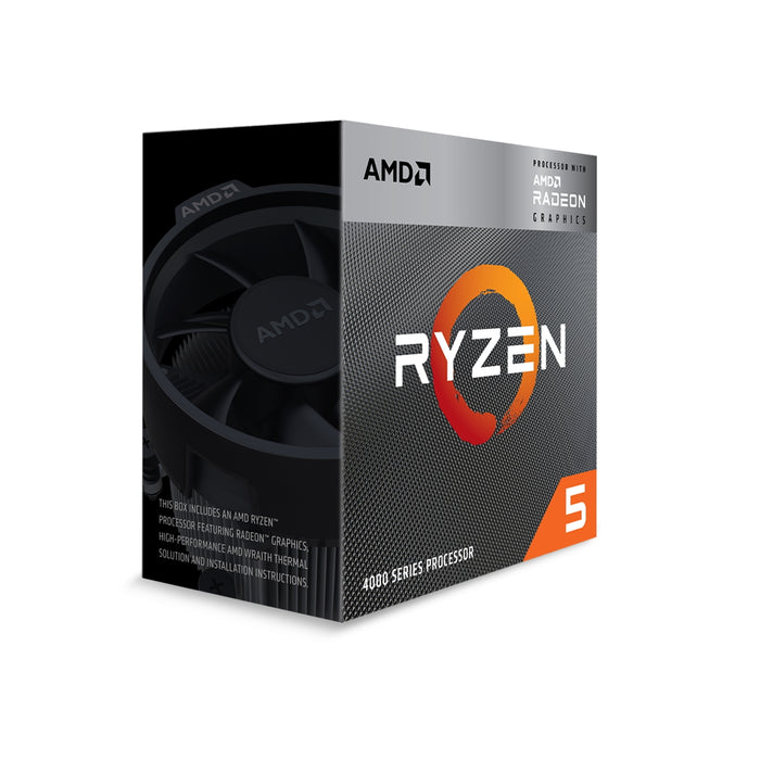 AMD Ryzen 5 4600G 6 Core Processor, 12 Threads, 3.7Ghz up to 4.2Ghz Turbo,8MB Cache, 65W, with Wraith Stealth Cooler