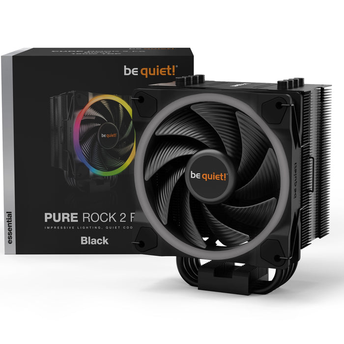 Be Quiet! BK033 Pure Rock 2 FX RGB Heatsink & Fan, Intel & AMD Sockets, 12cm ARGB PWM Fan, 150W TDP