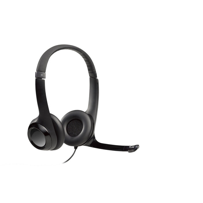 Logitech H390 USB Headset with Boom Microphone, In-line Controls,  Enhanced Digital Audio, Padded Headband & Earcups,