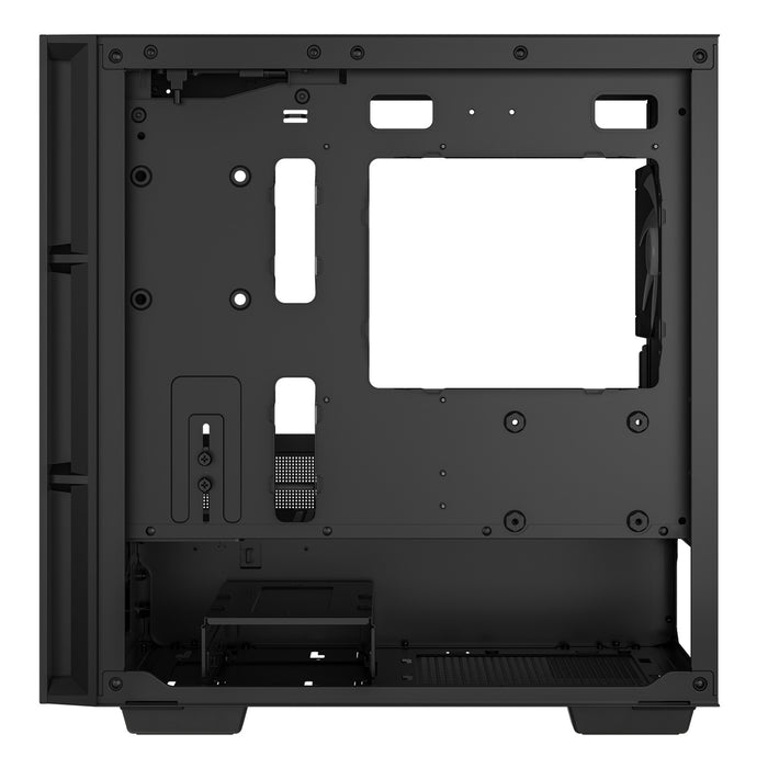 DeepCool CH360 Digital Gaming Case: Black Mid Tower with Tempered Glass Side Window Panel, Advanced Cooling, USB 3.0/USB-C Ports, Pre-Installed Fans, Micro ATX/Mini-ITX