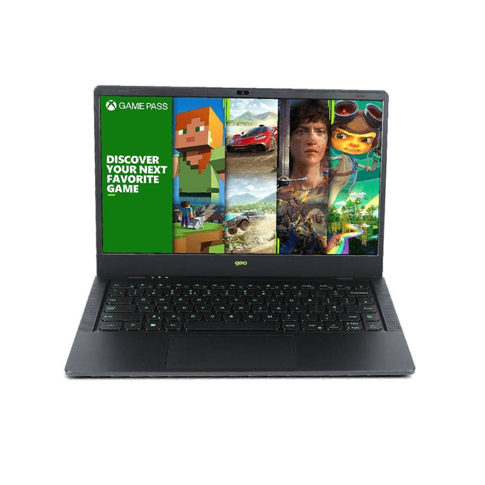 Geo GeoBook 14X Gaming Laptop, 14.1 Inch Screen, Intel Celeron N4500 Processor, 4GB RAM, 128GB SSD, Windows 11 Home with Xbox Games Pass, Gaming Headset and Controller