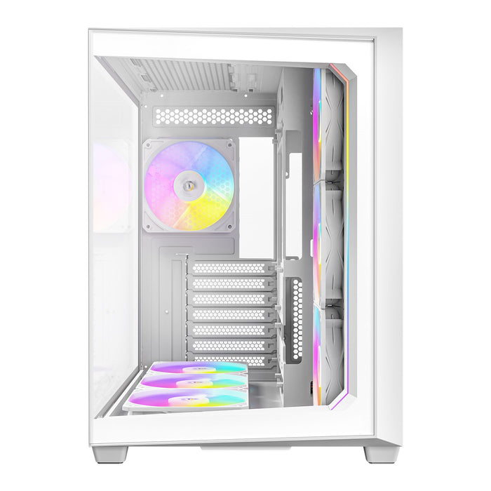 ANTEC Constellation C5 White ARGB Case, 270' Full-view tempered glass, Dual Chamber, Support back-connect motherboards, 7 x ARGB PWM fans with built-in fan controller, ATX, Micro-ATX, ITX